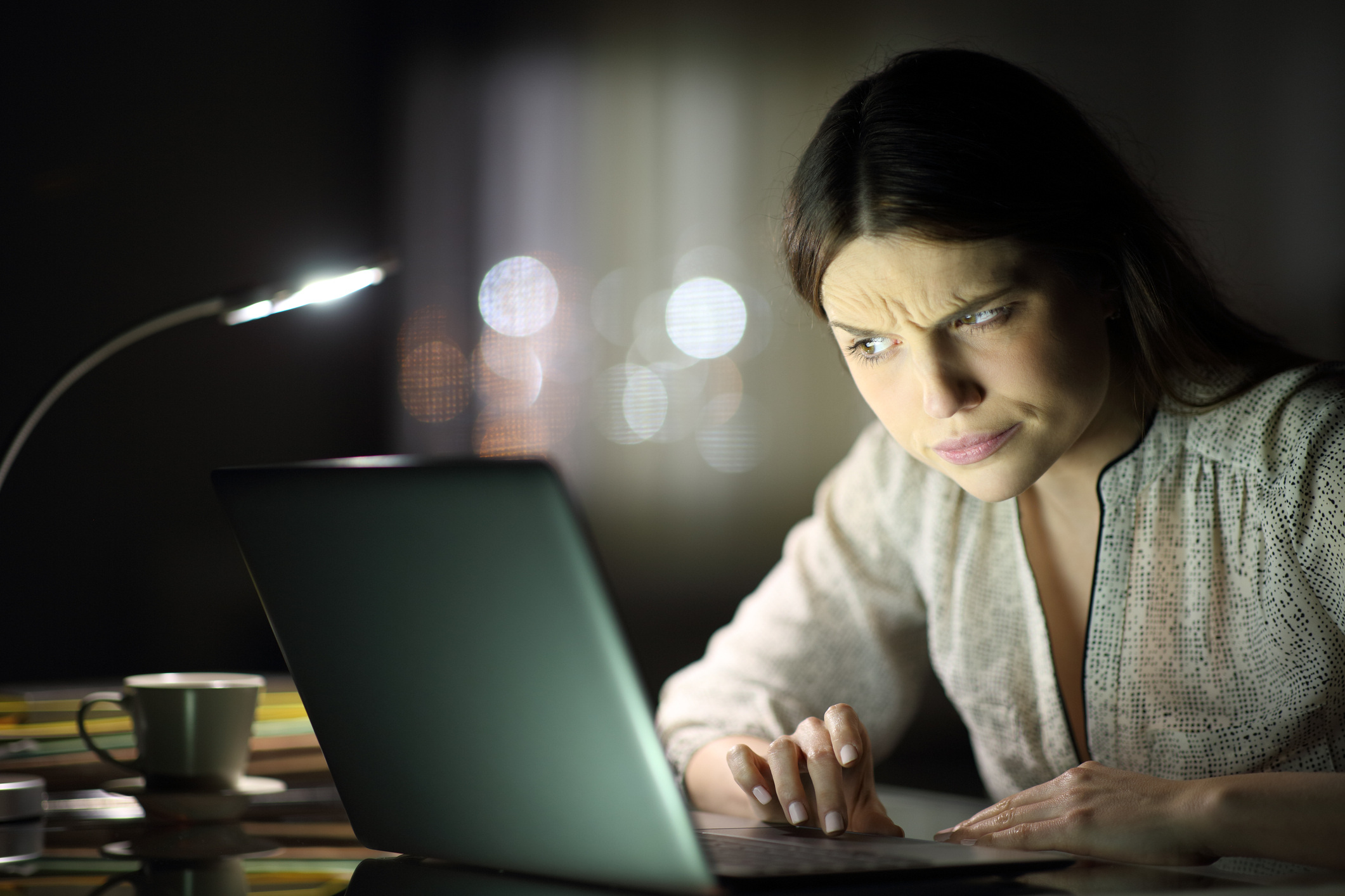 istock woman buying online concerned