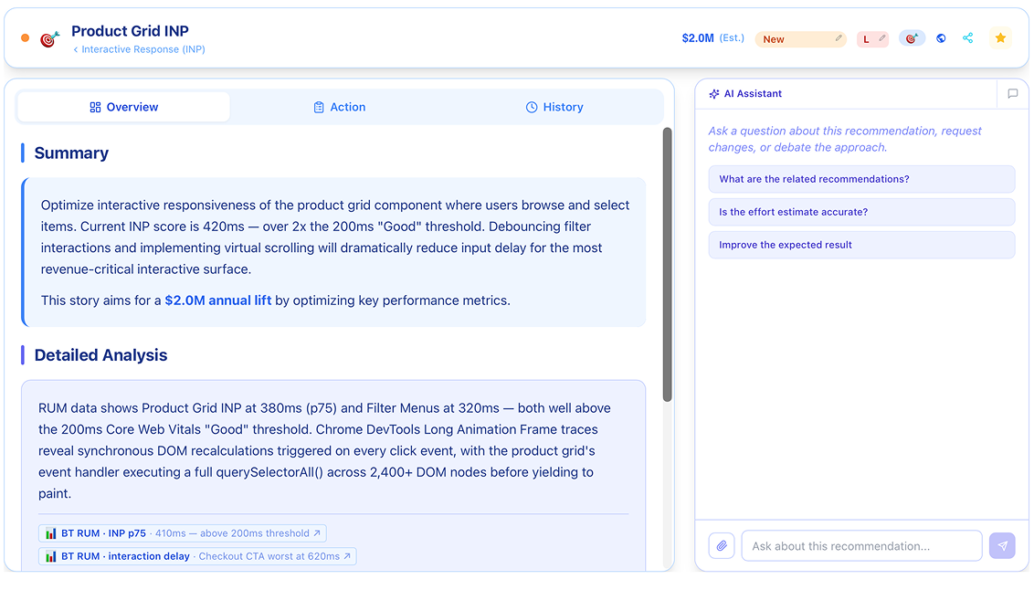 Recommendation Screen 1
